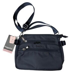Baggallini Marais Crossbody French Navy RFID Wallet Travel Purse Comfort Style